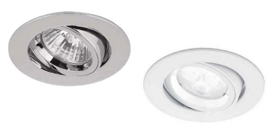 Cheaper Aurora Fixed or Adjustable downlights, the DLM356 and DLM357 recessed lights